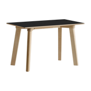 Bank aus tintenschwarzem Schichtholz und natürlicher Buche 75x35x45cm CPH deux 215 2. 0 -. Hay