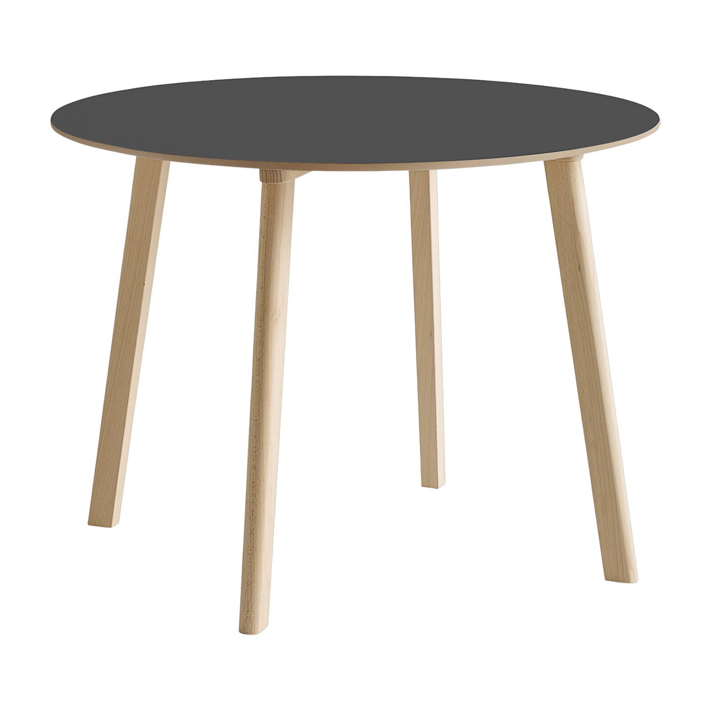 Esstisch ronde aus steingrauem Schichtholz und Naturbuche 98x73cm CPH zwei 220 2. 0 - -. Hay