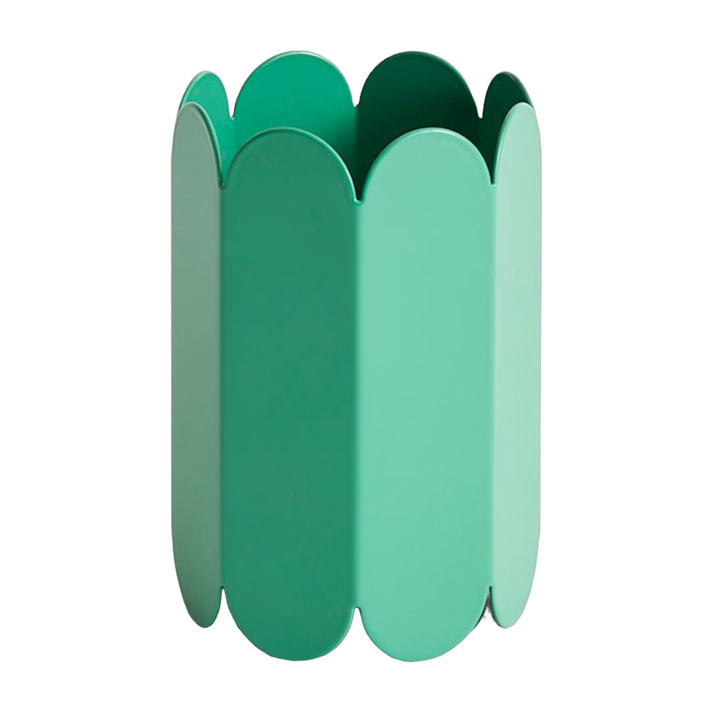 Vase in acciaio inox verde 13x13x18cm Arcs - Hay