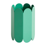 Vase en acier inoxydable vert 13x13x18cm Arcs - Hay