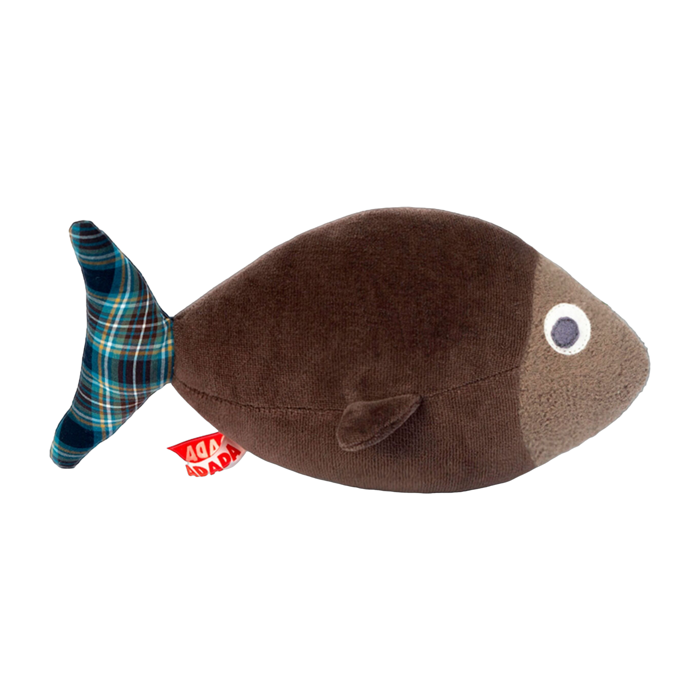 Peluche poisson chocolat et imprimé écossais Charles - Adada