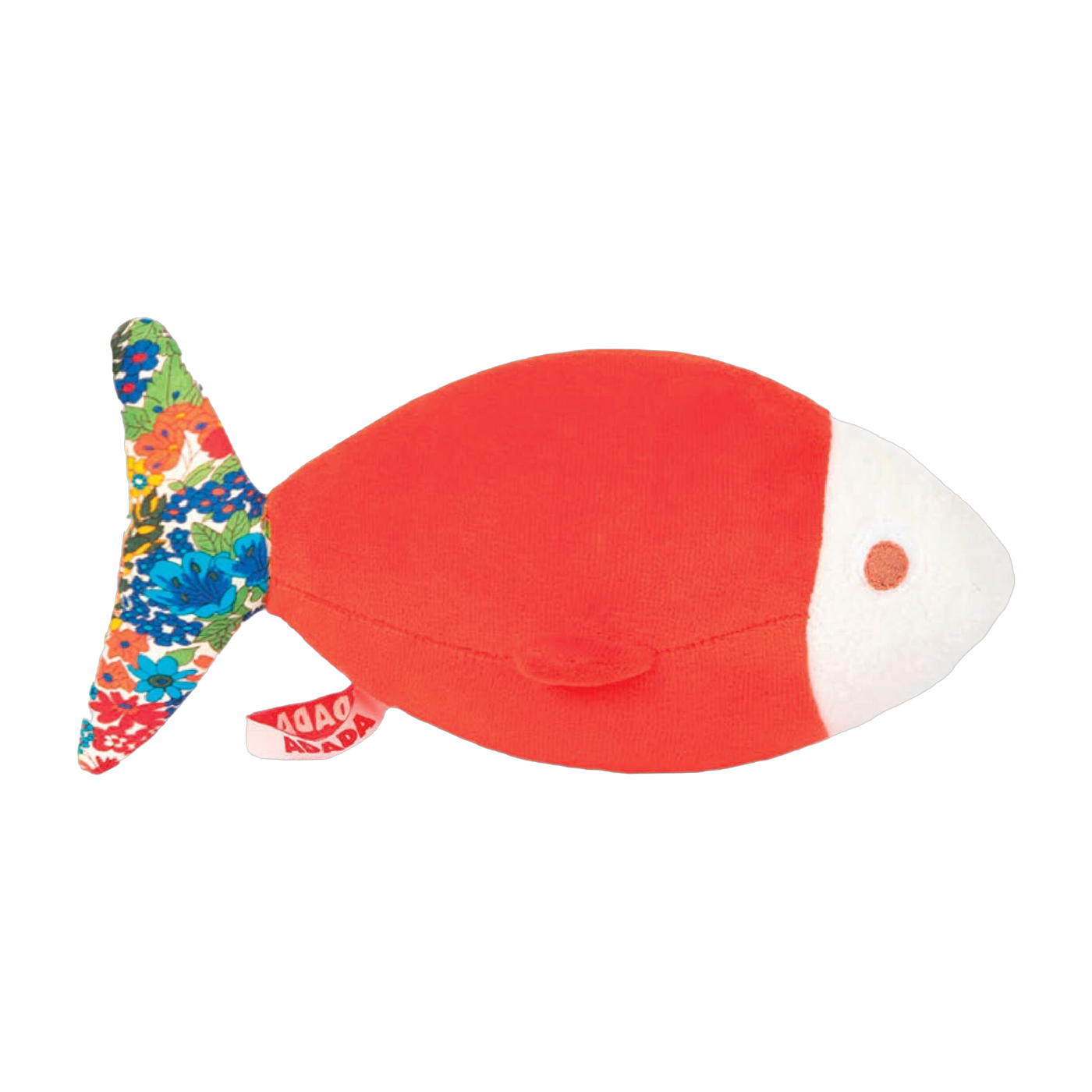 Peluche poisson orange et imprimé floral Paul - Adada