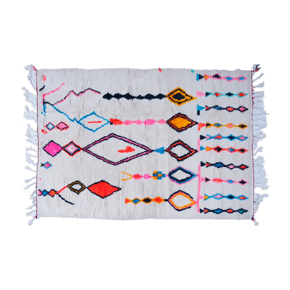 Tapis berbère en laine de mouton multicolore 230x150cm 1 - THEM