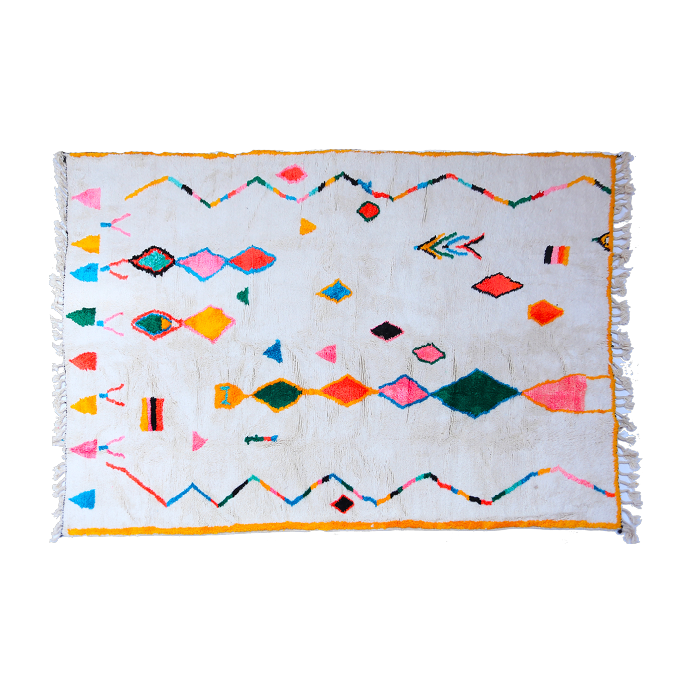 Tapis berbère en laine de mouton multicolore 230x150cm 5 - THEM
