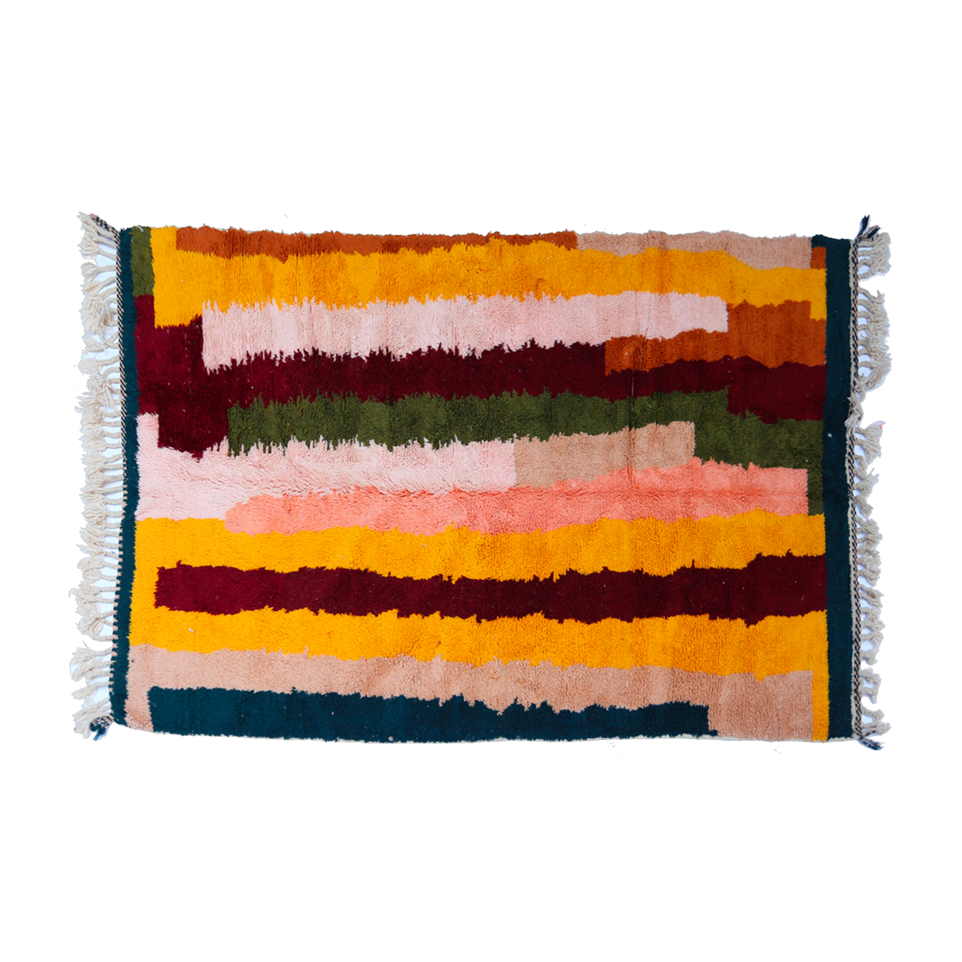 Tapis berbère en laine de mouton multicolore 300x200cm 12 - THEM