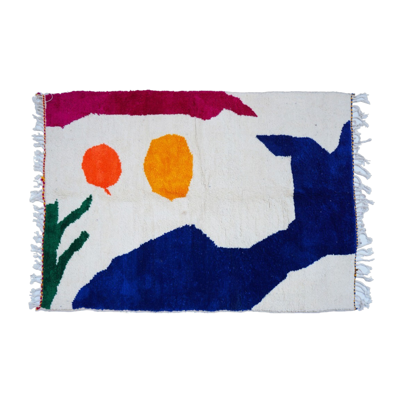 Carpet berbère in multicolored sheep's wool 250x150cm 16 - THEM