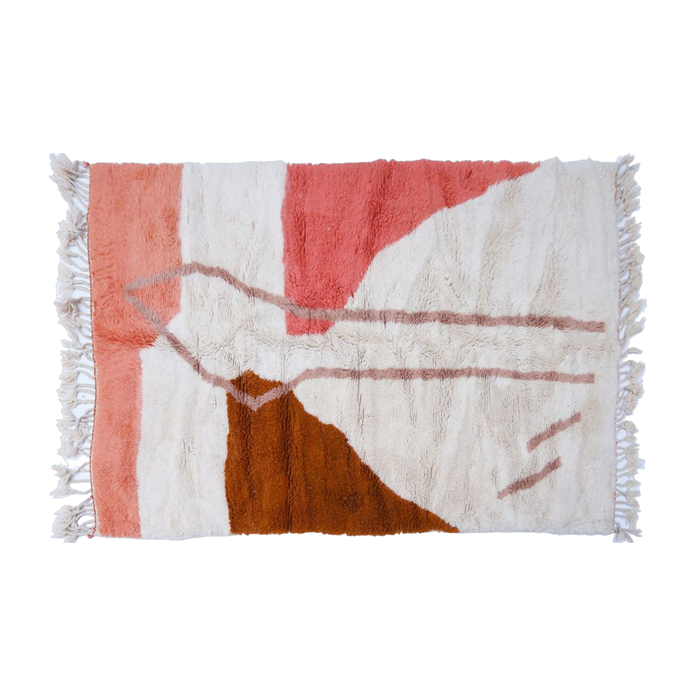 Carpet berbère in multicolored sheep wool 300x200cm 20 - THEM