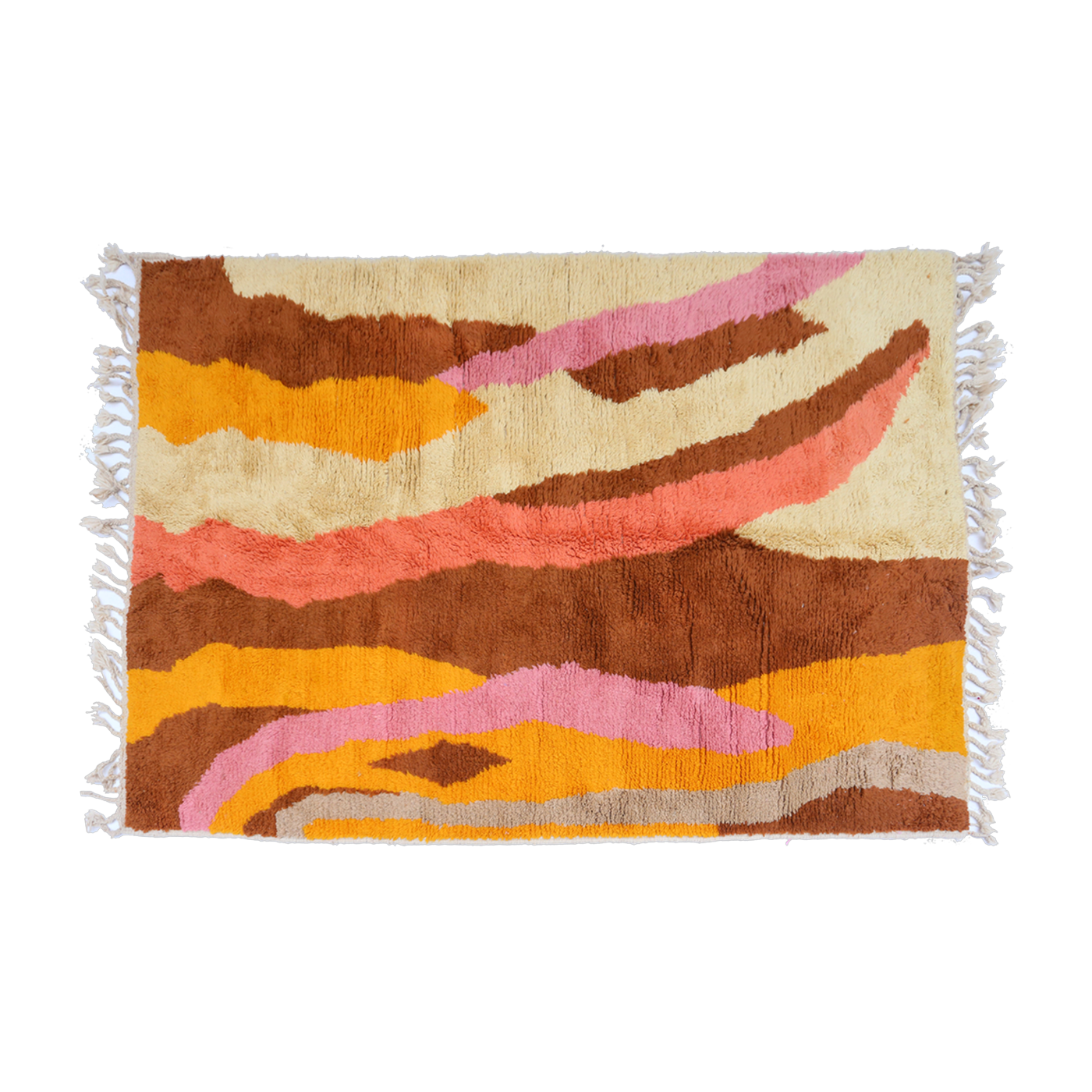 Carpet berbère in multicolored sheep's wool 250x150cm 22 - THEM