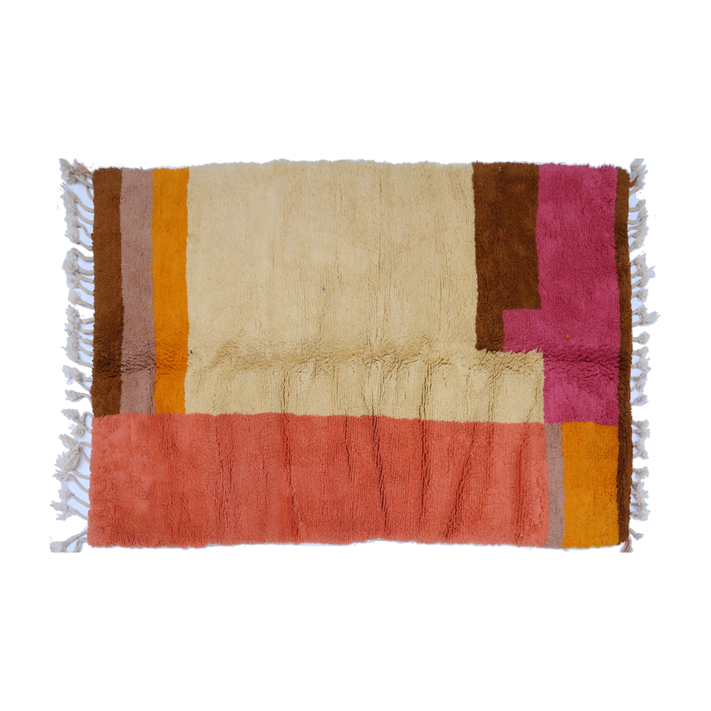 Carpet berbère in multicolored sheep wool 230x150cm 23 - THEM