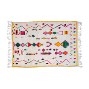 Carpet berbère in multicolored sheepswool 230x150cm 25 - THEM