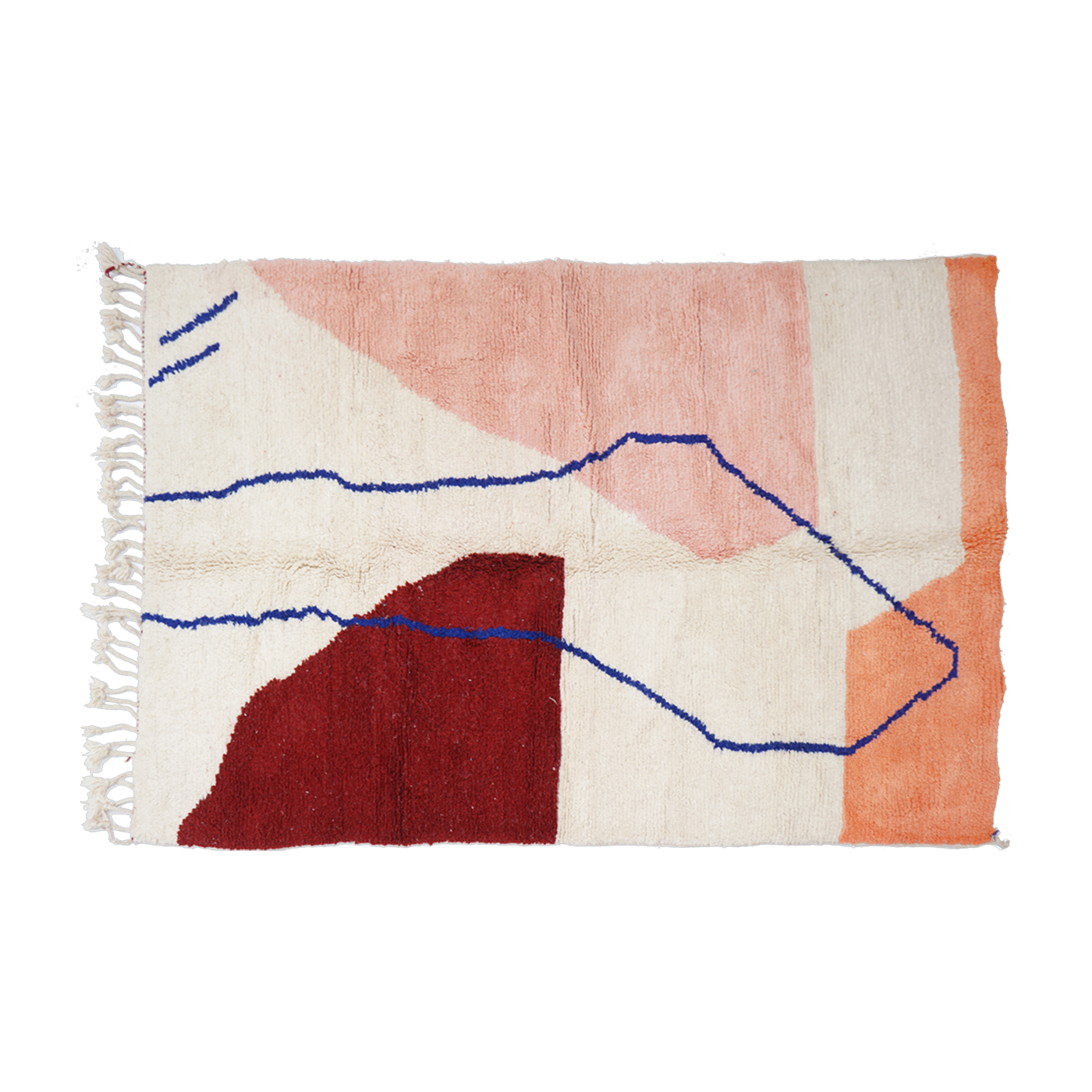 Carpet berbère in multicolored sheep wool 300x200cm 26 - THEM