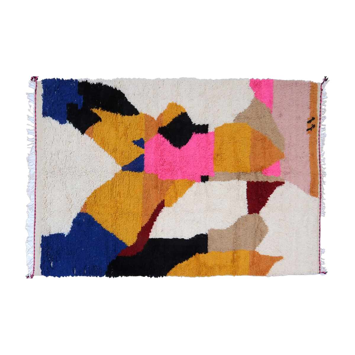 Carpet berbère in multicolor sheep wool 230x150cm 29 - THEM