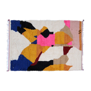 Carpet berbère in multicolored sheep wool 250x150cm 29 - THEM