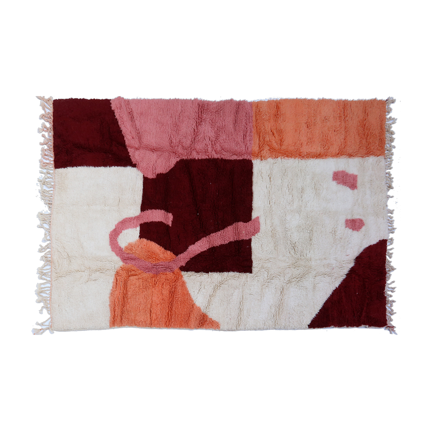 Carpet berbère in multicolor sheep wool 230x150cm 31 - THEM