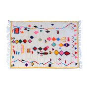 Carpet berbère in multicolored sheep's wool 300x200cm 33 - THEM