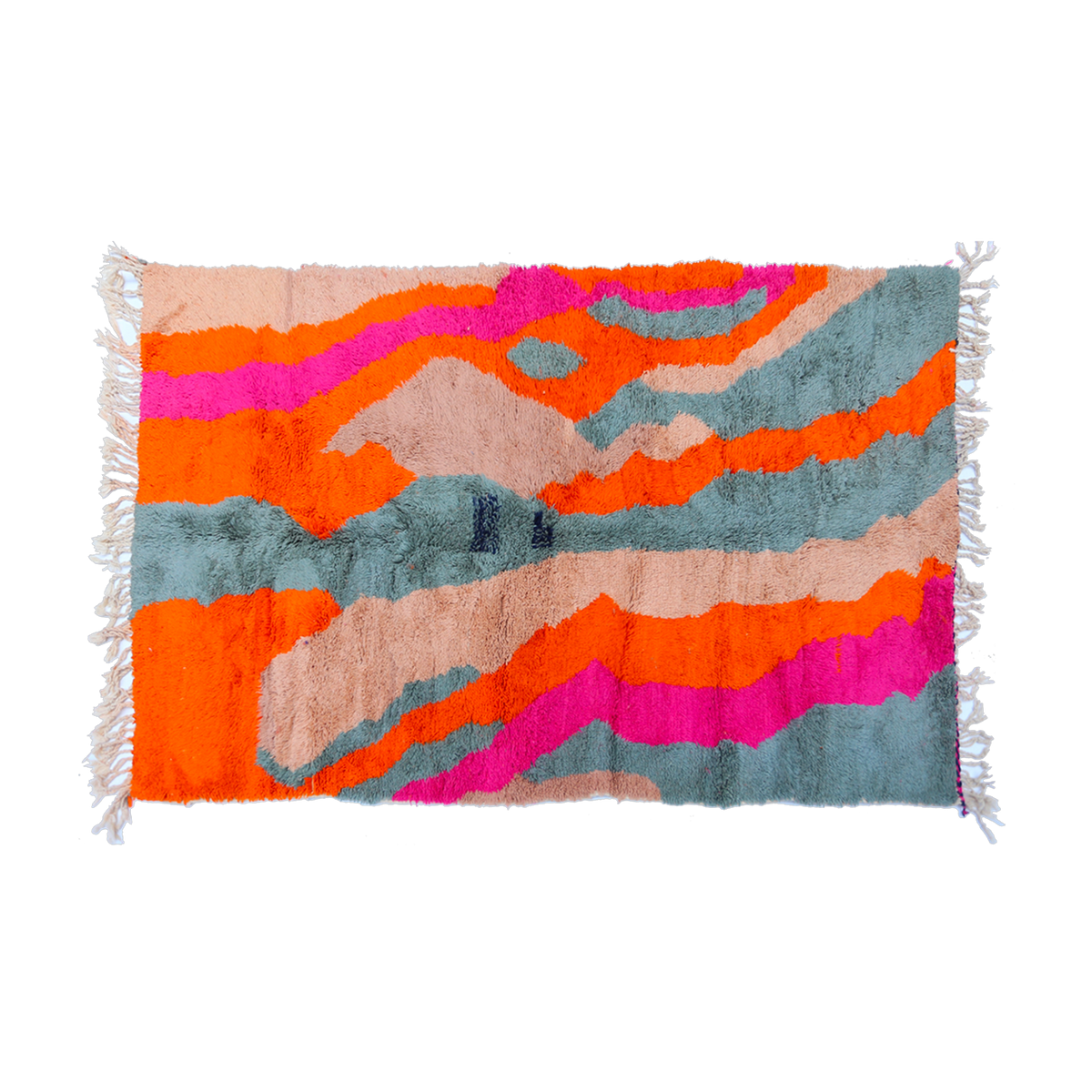 Carpet berbère in multicolor sheep wool 230x150cm 38 - THEM