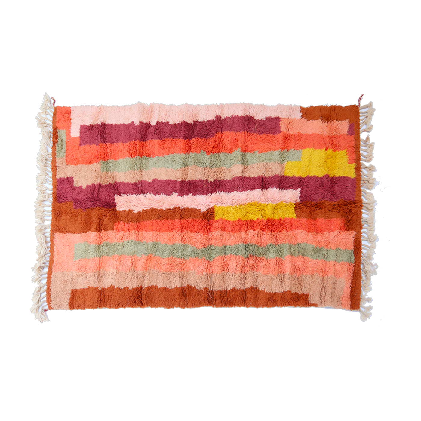 Carpet berbère in multicolored sheep wool 300x200cm 39 - THEM