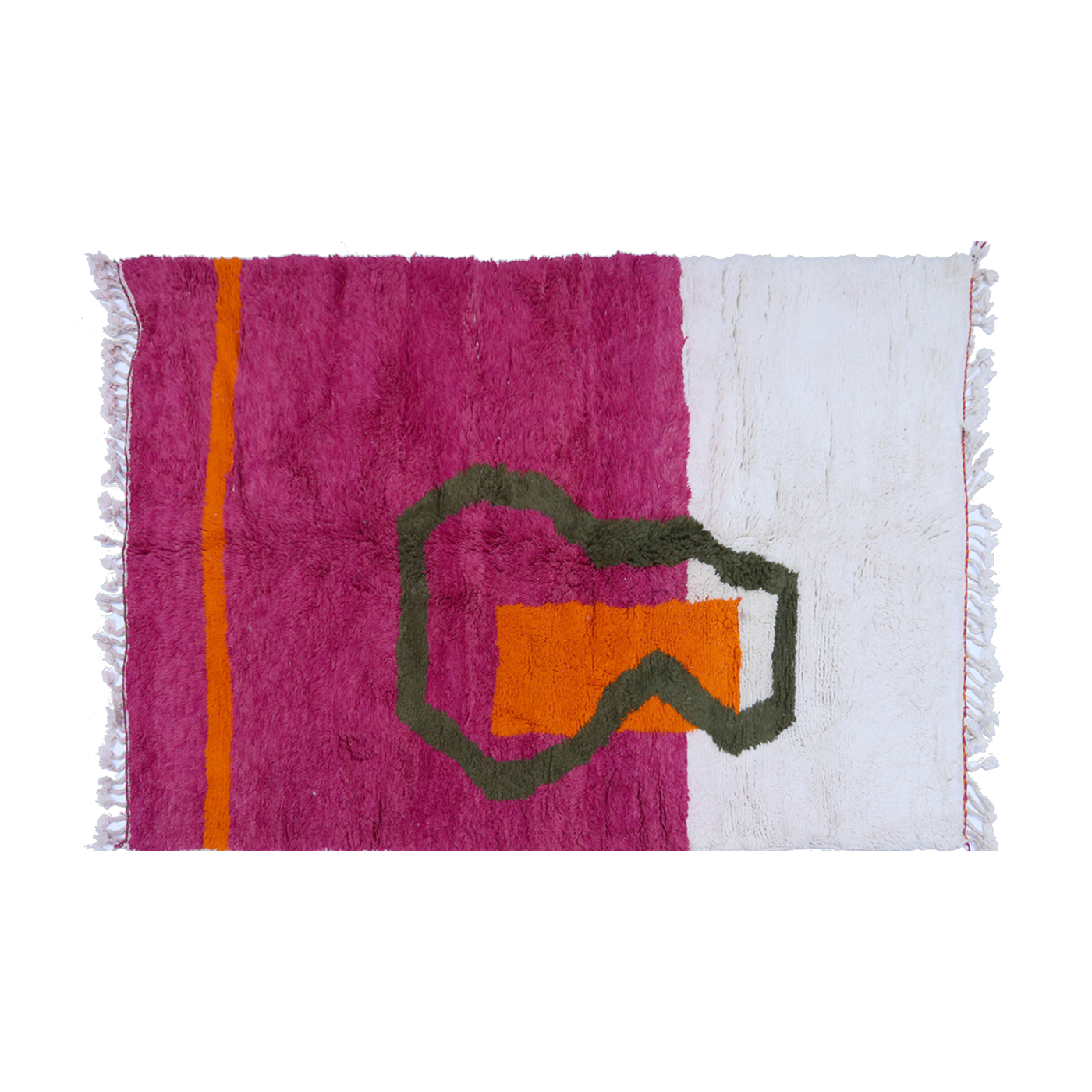 Carpet berbère in multicolored sheep wool 300x200cm 41 - THEM