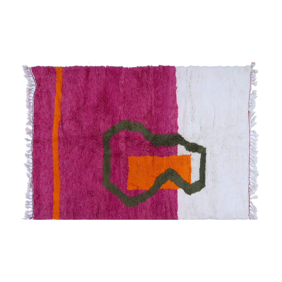 Carpet berbère in multicolor sheep wool 230x150cm 41 - THEM