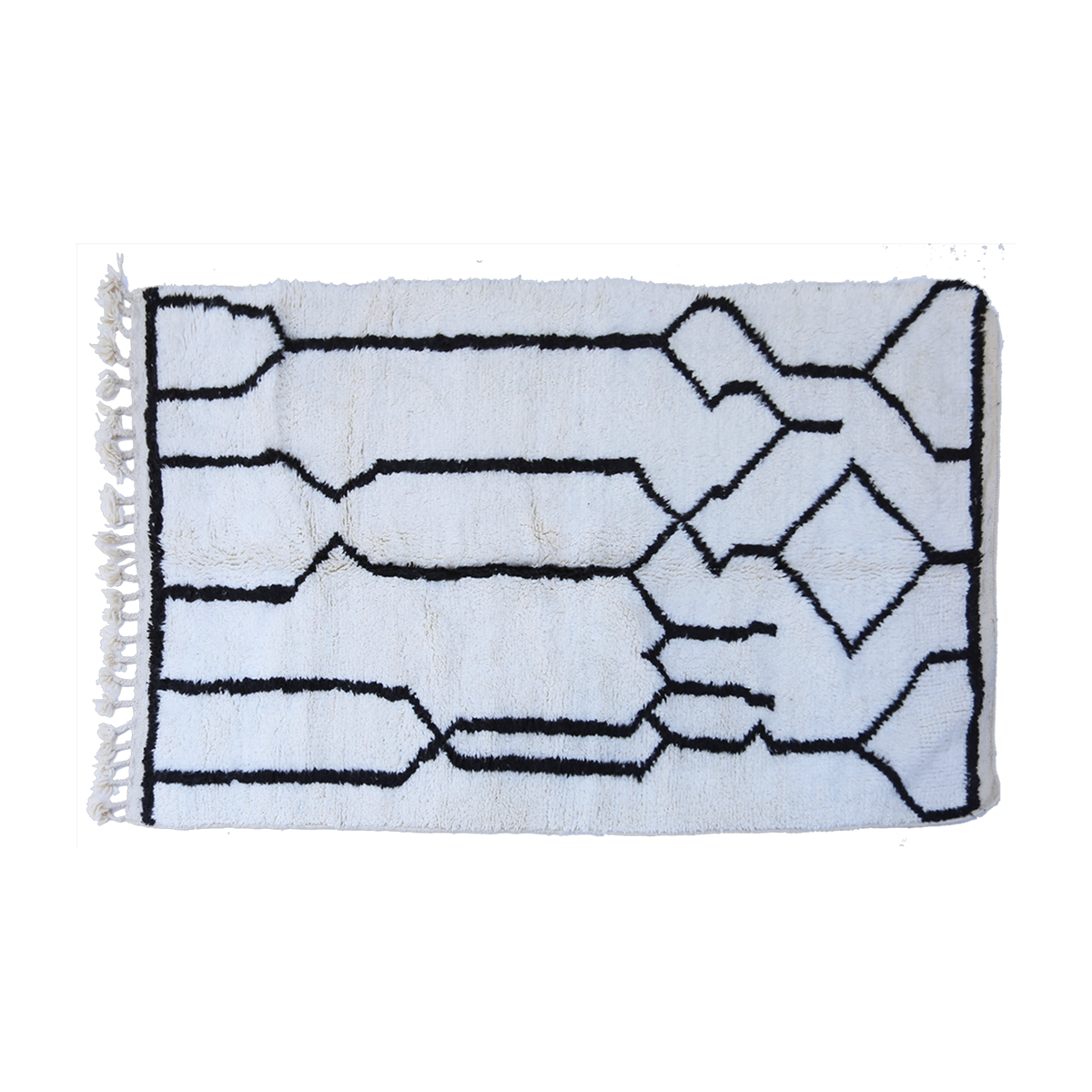 Tapis berbère en laine de mouton multicolore 300x200cm 51 - THEM