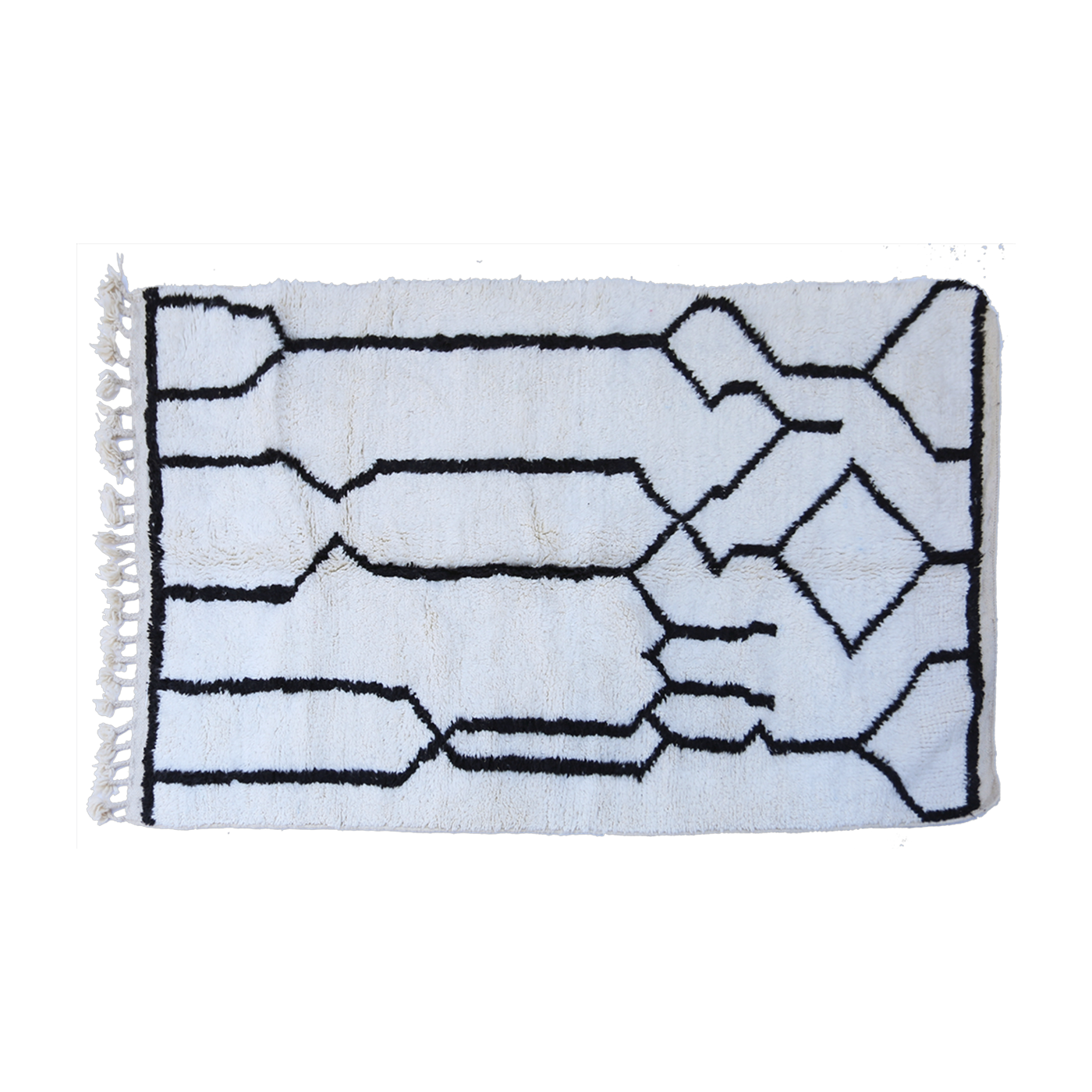 Tapis berbère en laine de mouton multicolore 250x150cm 51 - THEM
