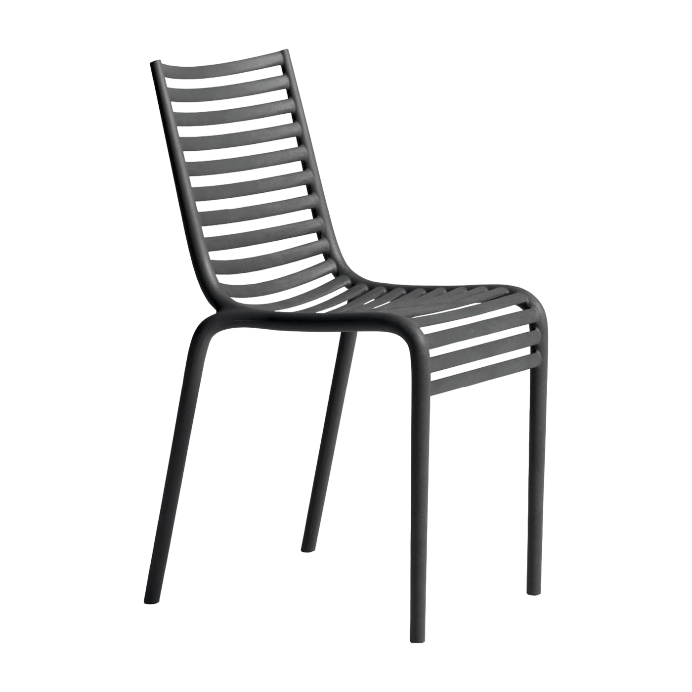 Chaise en plastique recyclé gris foncé PIP-e Green - Driade