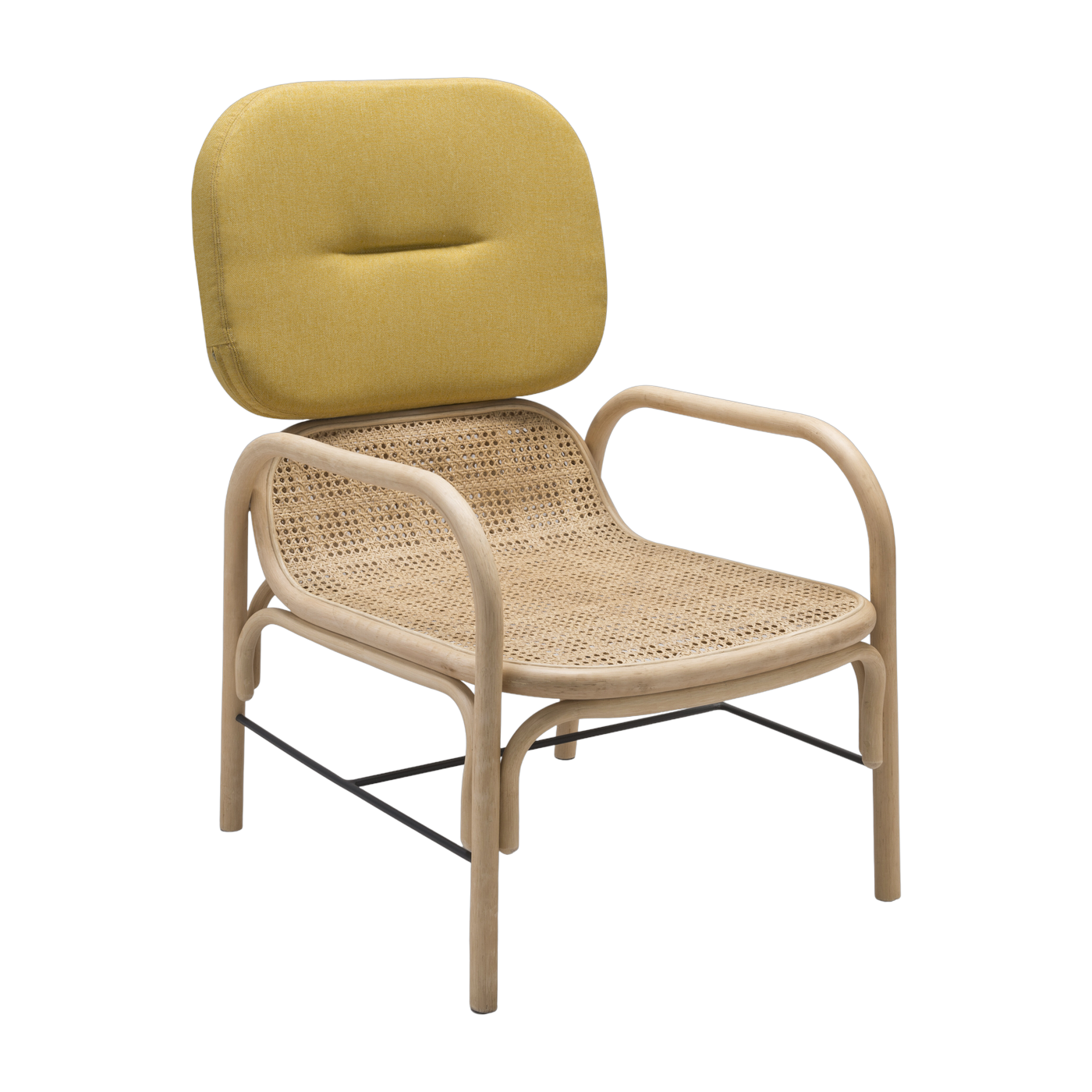 Armchair in rotin mustard medley 95x76cm Plus - ORCHID EDITION
