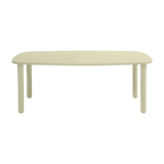 Pearl white mdf dining table 180cm Tottorino - Driade