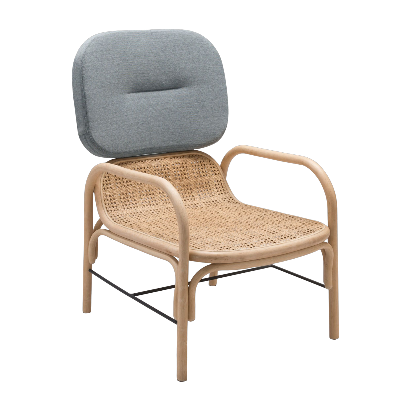 Armchair in rotin grey medley 95x76cm Plus - ORCHID EDITION