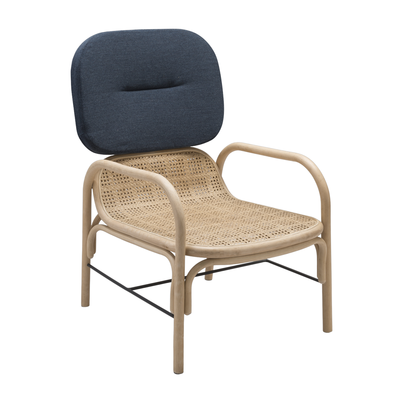 mood blue armchair rotin 95x76cm Plus - ORCHID EDITION