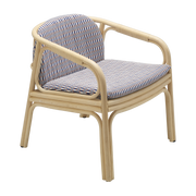 rotin Sillón en marquetería asiento de tela 70x61cm Hublot - ORCHID EDITION