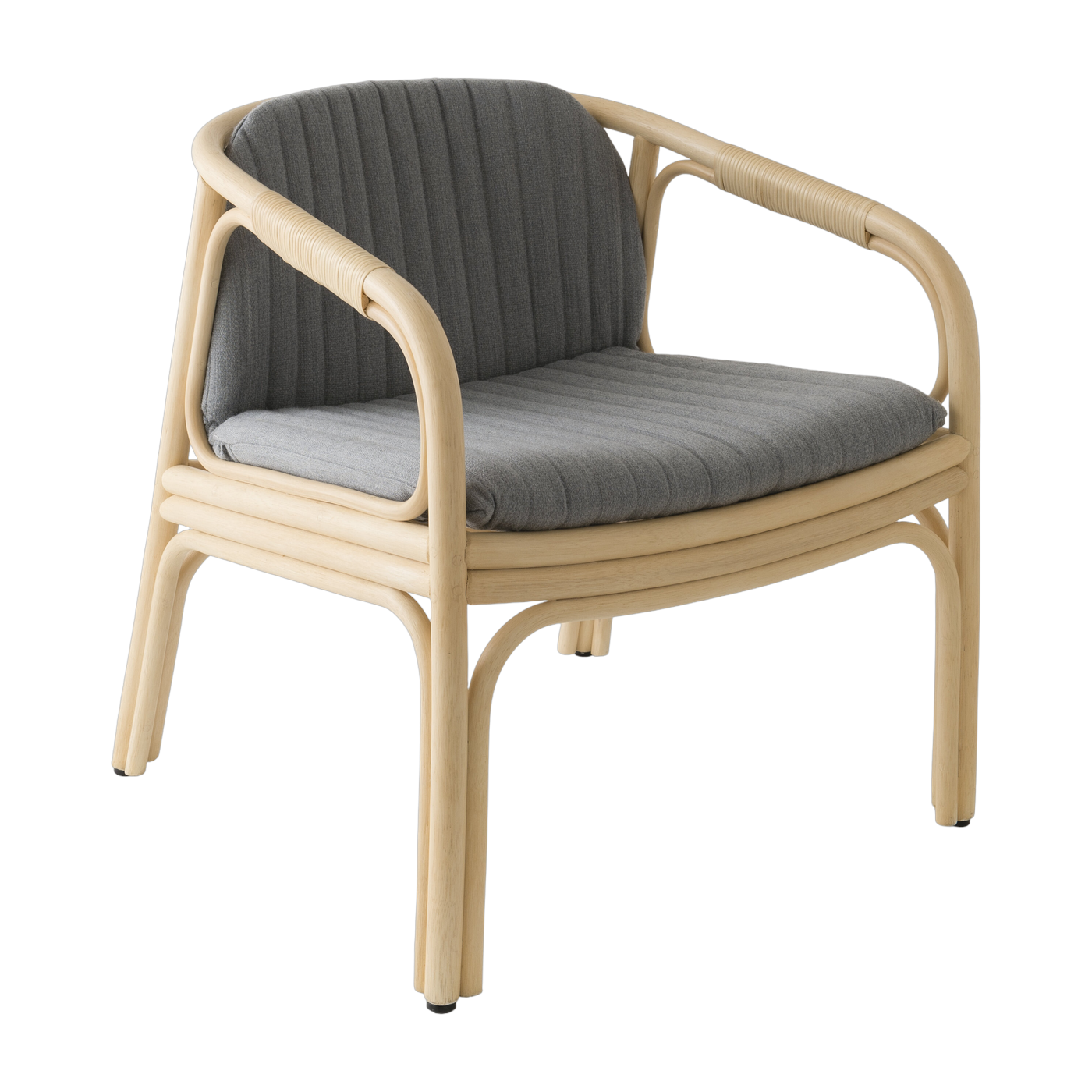 rotin Sillón en tejido mood gris asiento 70x61cm Hublot - ORCHID EDITION