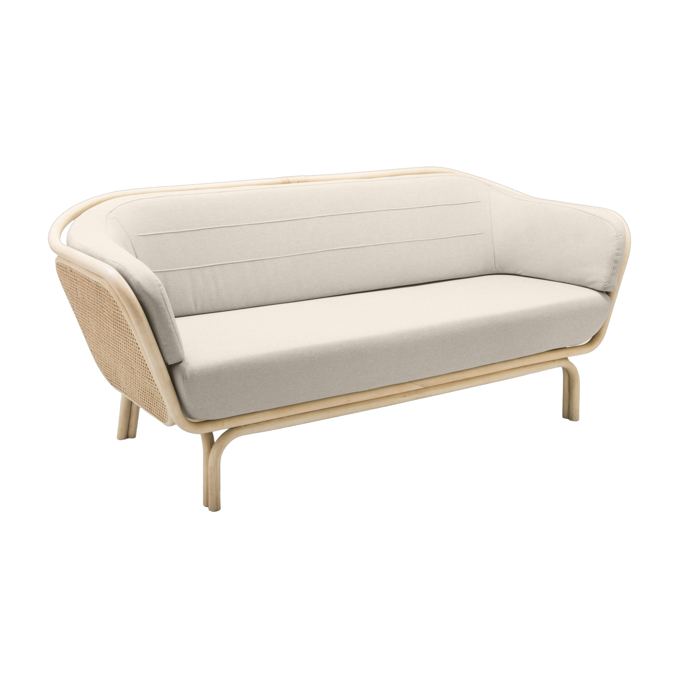 Sofa rotin and cannage migliore 190cm Bôa - ORCHID EDITION