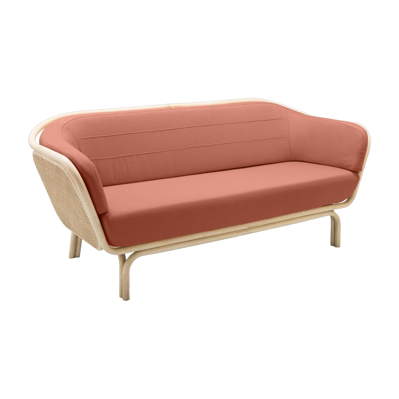 Sofa rotin and cannage corail capture 190cm Bôa - ORCHID EDITION