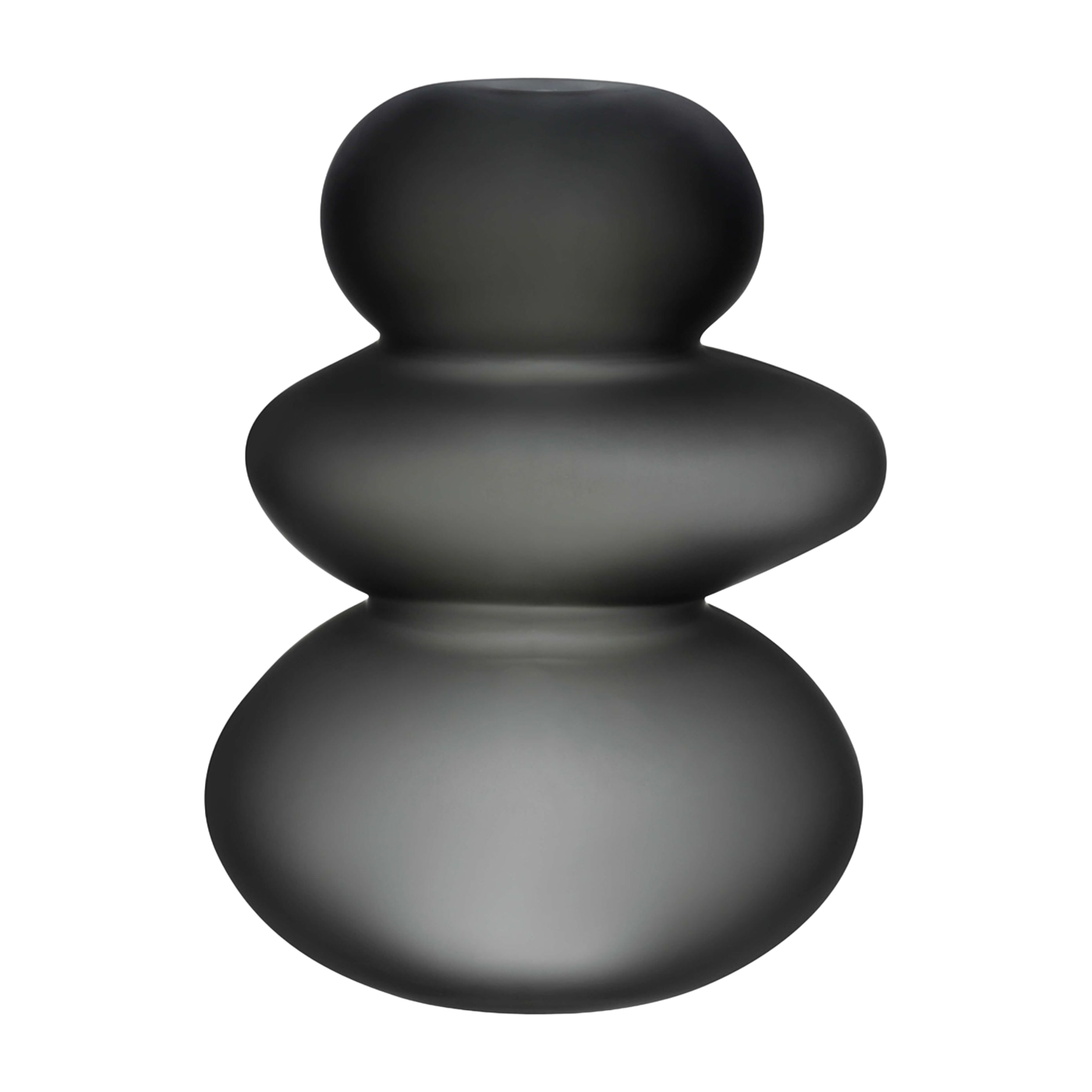 Bougeoir en verre gris fumé 21,6cm Cairn  - Nude Glass
