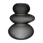 Cairn Candle Holder Small Sandblasted Smoke - Nude Glass
