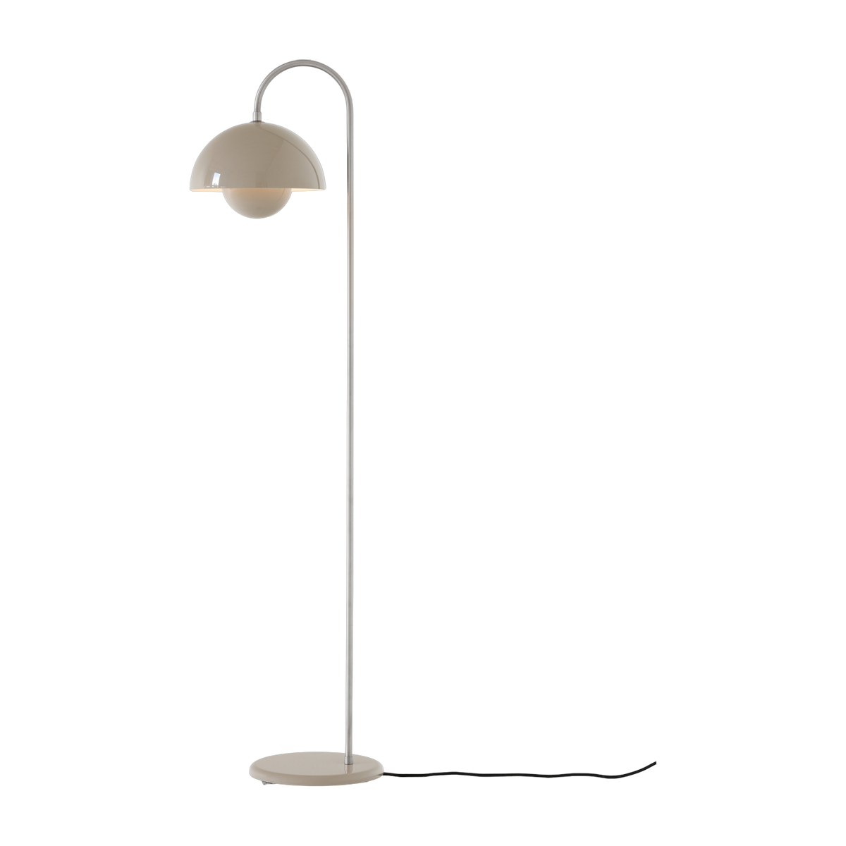 Grey-beige steel floor lamp 122cm Flowerpot VP12 - &tradition