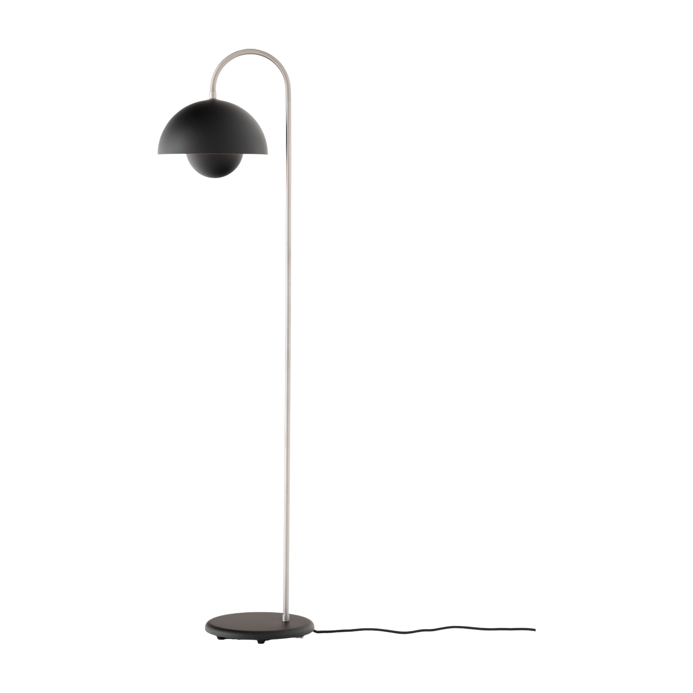 Lámpara de pie de acero negro mate 122 cm Flowerpot VP12 - &tradition