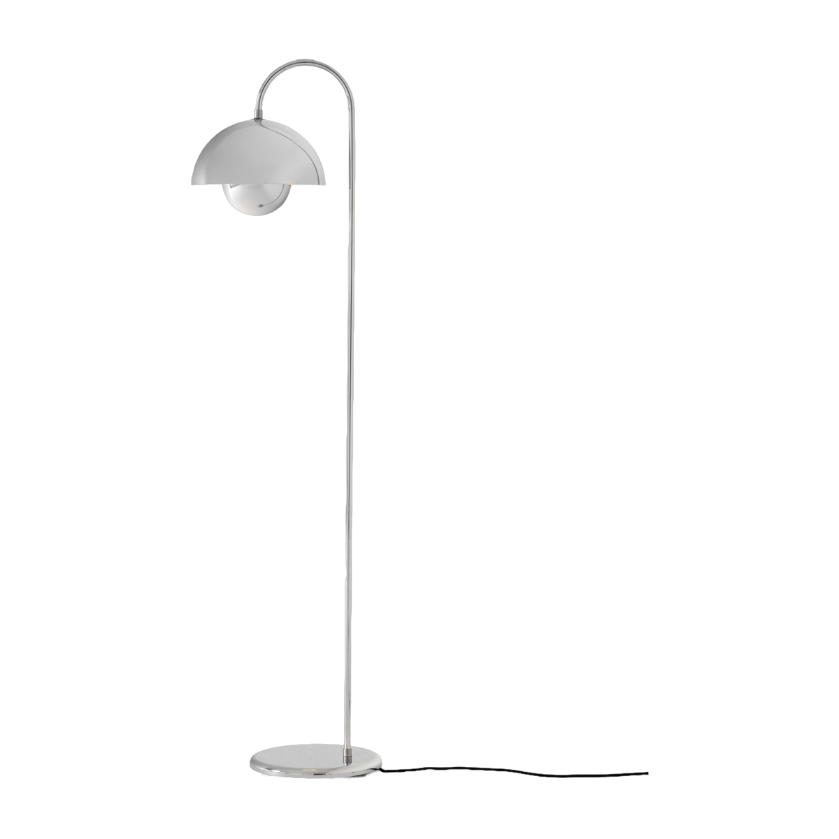 Lámpara de pie de acero cromado 122 cm Flowerpot VP12 - &tradition
