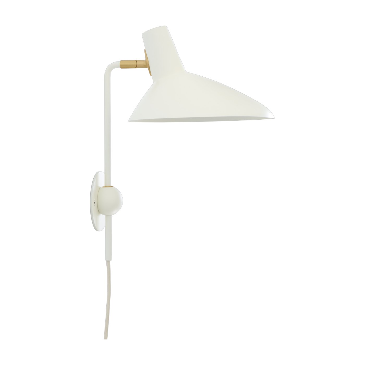 White lacquered aluminum wall lamp mat 35. 2cm Tripod HM12 - &tradition