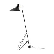 Lampadaire en aluminium laqué noir mat 134cm Tripod HM8 - &tradition