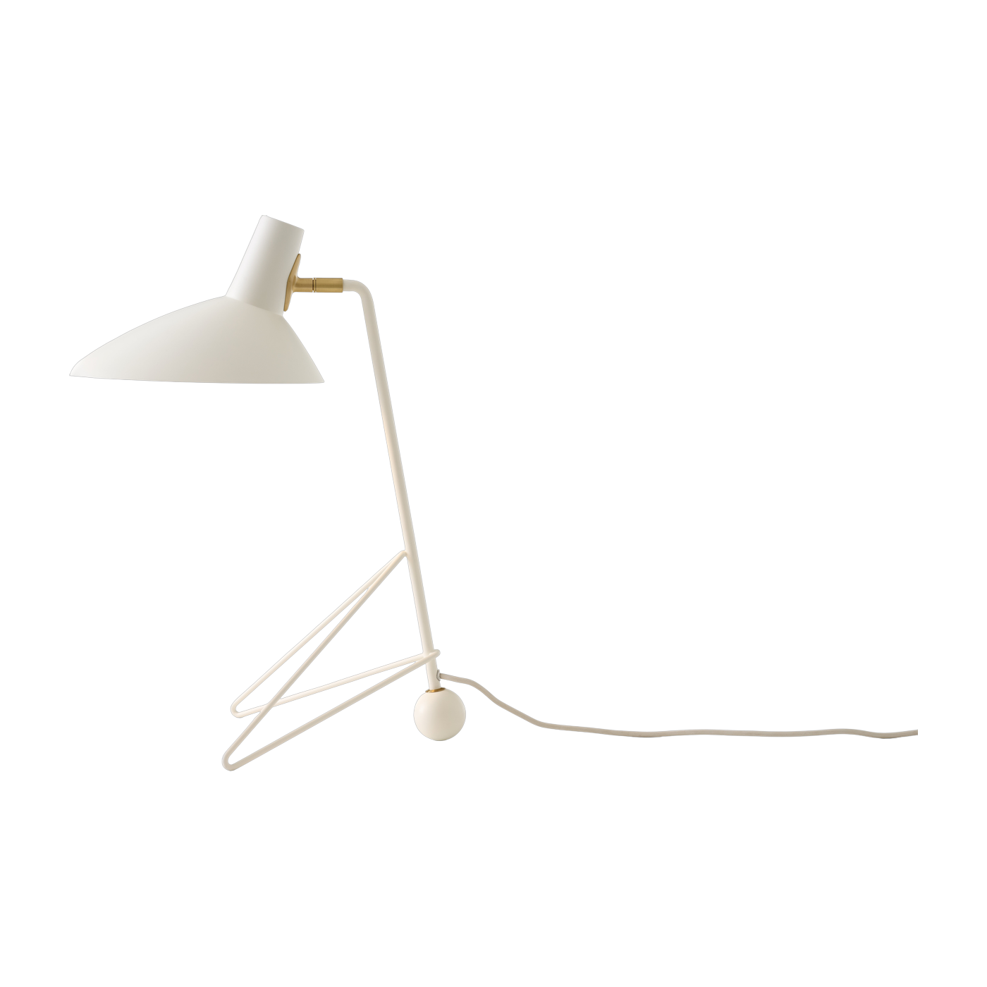 White lacquered aluminum table lamp mat 45x26x32cm Tripod HM9 - &tradition