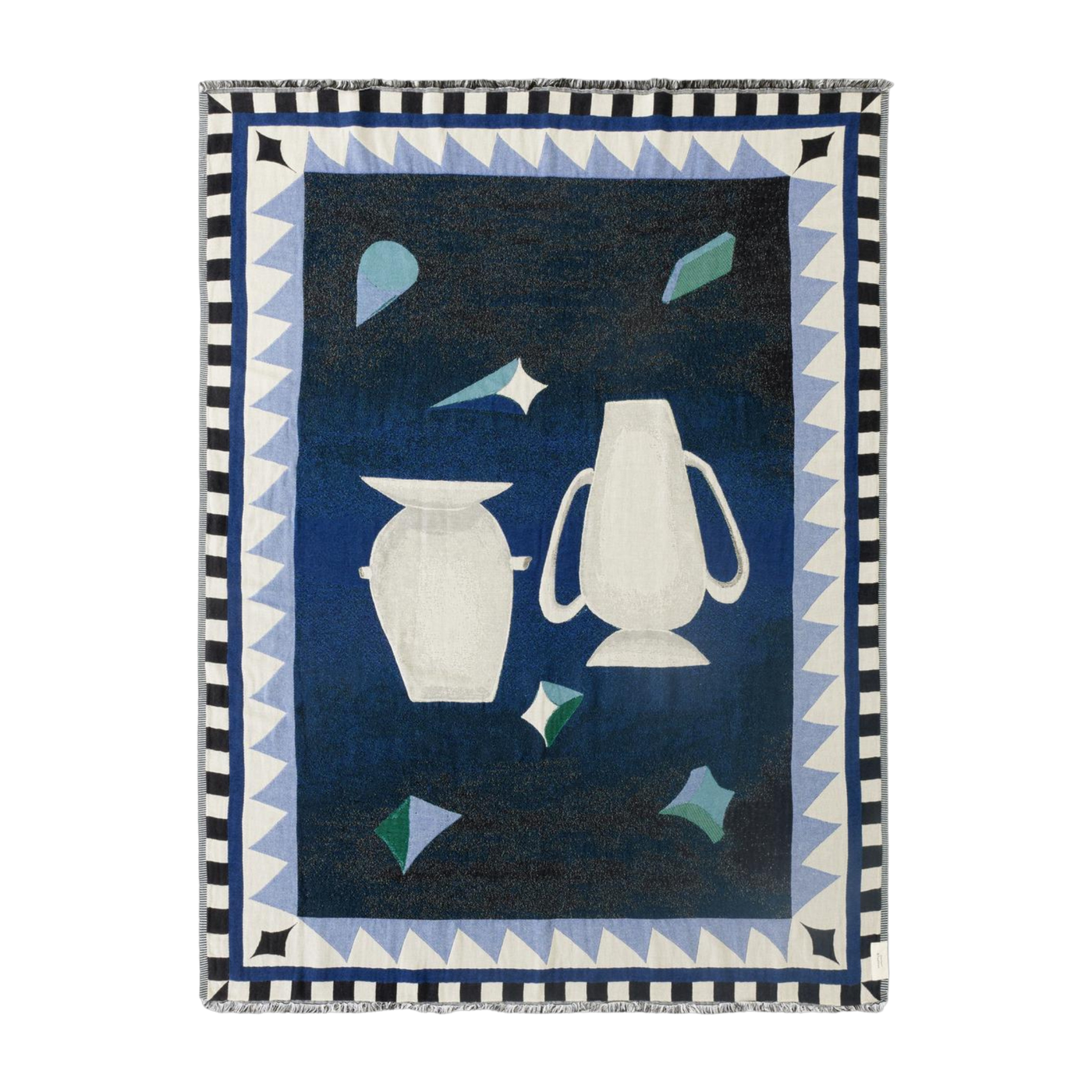 Guazzo in cotone organico blu notte 130x180cm Momento JH46 - &tradition