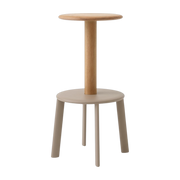 Taburete de bar en roble y beige gris 75 cm Massif AV40 - &tradition