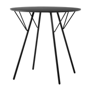 Black steel garden table 75cm RFH RD5 - &tradition