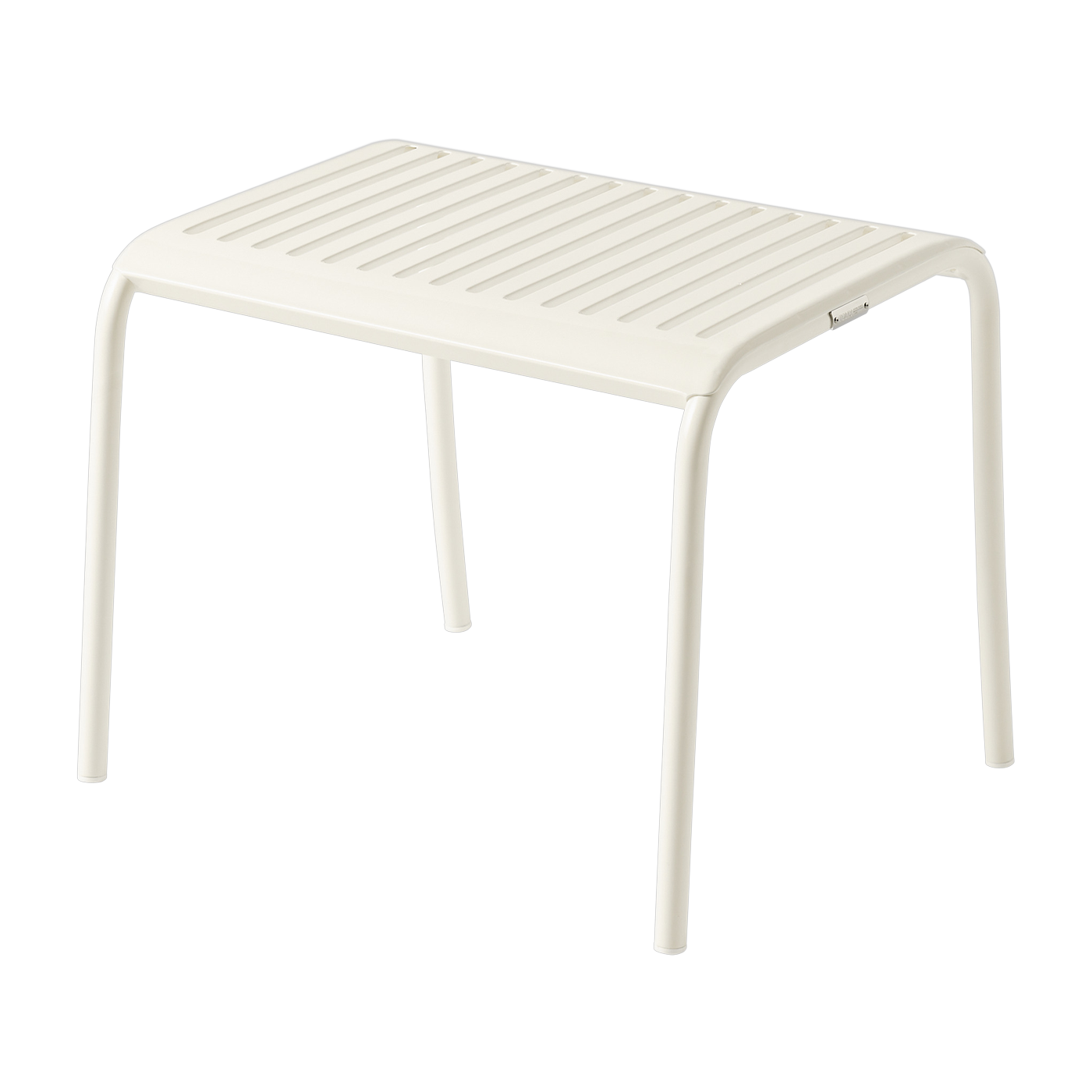 Garten-Ottomane aus perlweißem Edelstahl 38cm Patio -. Tolix