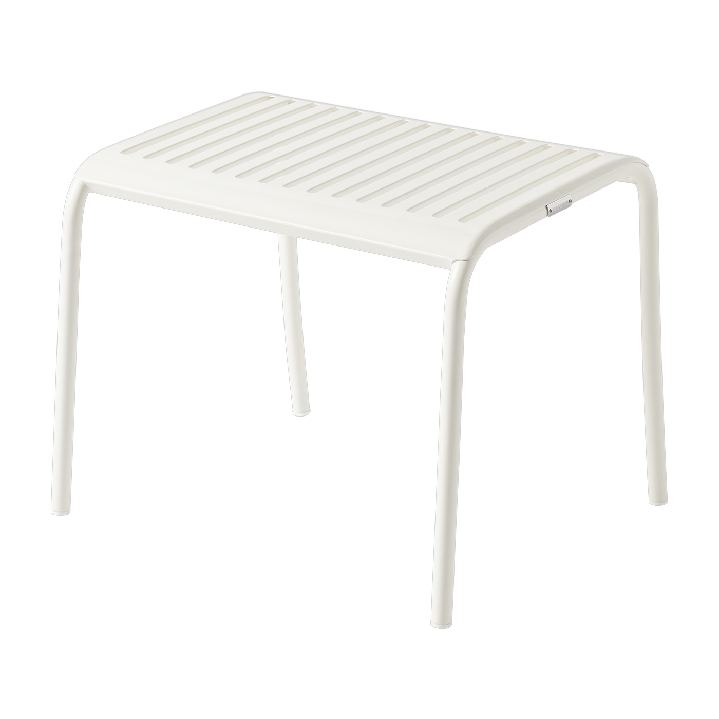 Garten-Ottoman aus reinweißem Edelstahl 38cm Patio -. Tolix