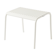 Pure white stainless steel garden ottoman 38cm Patio - Tolix