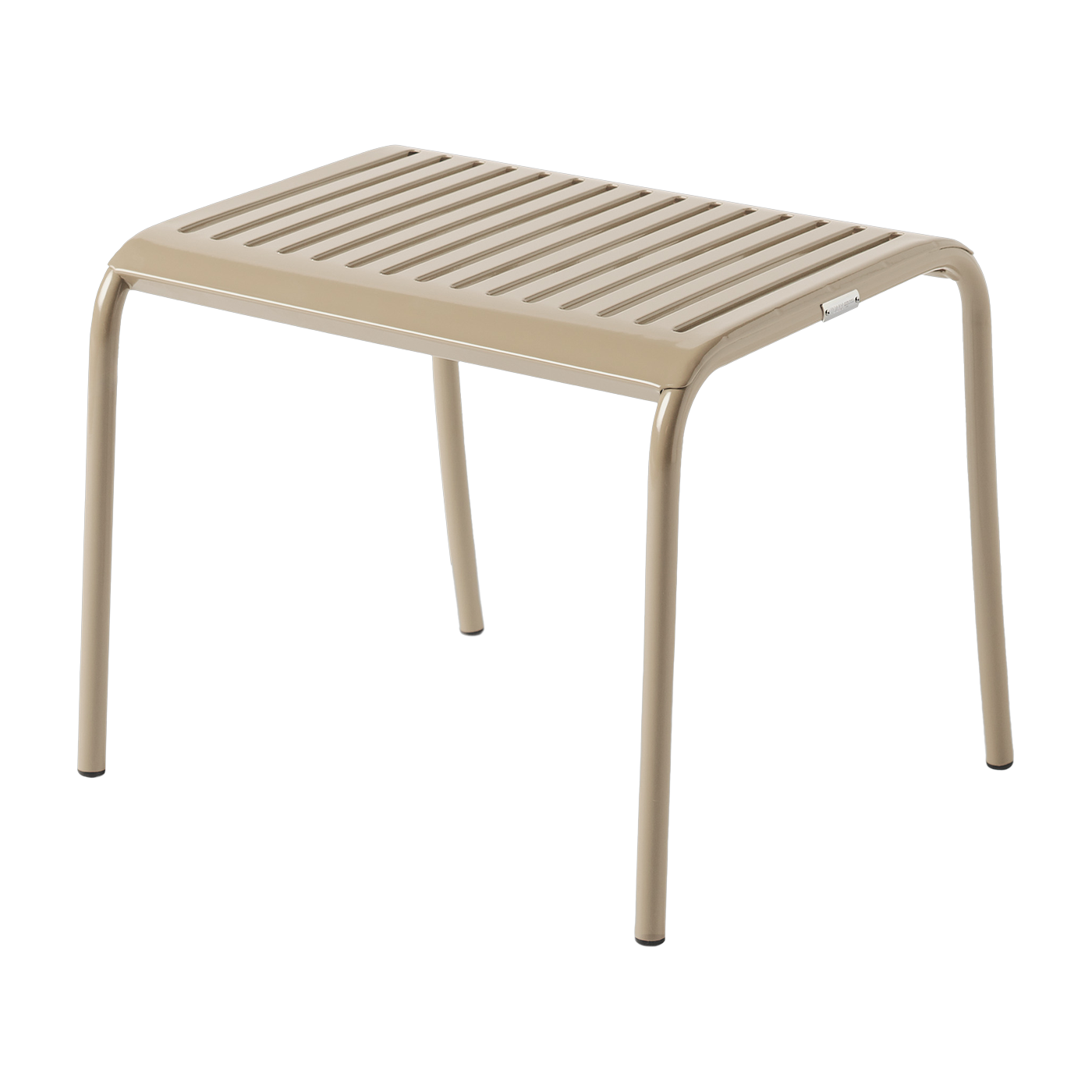 Garten-Ottoman aus Edelstahl beige-grau 38cm Patio -. Tolix