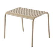 Garten-Ottoman aus Edelstahl beige-grau 38cm Patio -. Tolix